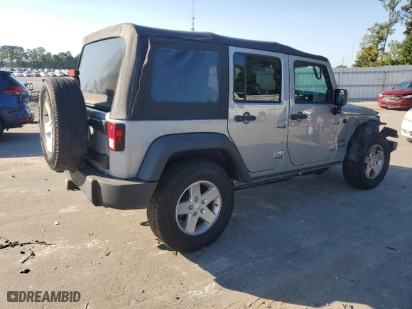 2014 Jeep Wrangler Unlimited Sport with VIN 1C4BJWDG8EL134356, listed as a Copart auction lot 74378874 with 103,318 mi miles and Salvage Title. Bid and sale history available at carsss.com. Image 3.