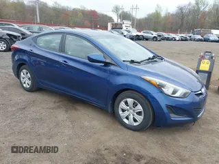 2016 Hyundai Elantra SE with VIN 5NPDH4AE5GH776391, listed as a IAAI auction lot 42082839 with 123,820 mi miles and . Bid and sale history available at DreamBid. Image 1.
