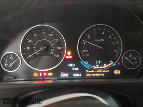 2015 BMW 4 Series 428i xDrive with VIN WBA3N9C55FK247390, listed as a Copart auction lot 54509275 with 64,858 mi miles and Salvage title. Bid and sale history available at DreamBid. Image 9.