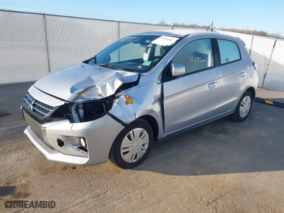 2021 Mitsubishi Mirage ES with VIN ML32AUHJ4MH011569, listed as a IAAI auction lot 41522942 with 51395 miles. Bid and sale history available at carsss.com. Image 17.