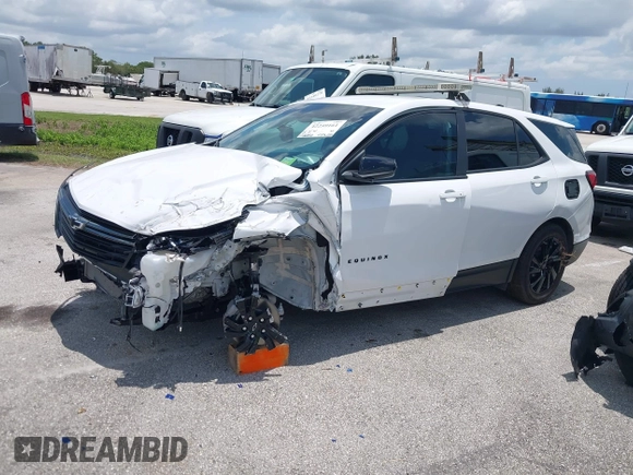 2023 Chevrolet Equinox LS with VIN 3GNAXHEG1PL225603, listed as a IAAI auction lot 42259161 with 24,686 mi miles and . Bid and sale history available at DreamBid. Image 2.