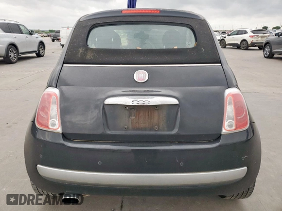 2012 FIAT 500 Lounge with VIN 3C3CFFER3CT370540, listed as a Copart auction lot 53429575 with 104,027 mi miles and Salvage title. Bid and sale history available at DreamBid. Image 6.