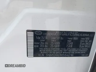 2023 Hyundai Santa Fe SEL with VIN 5NMS24AJ8PH567746, listed as a IAAI auction lot 42140498 with 41,044 mi miles. Bid and sale history available at carsss.com. Image 9.