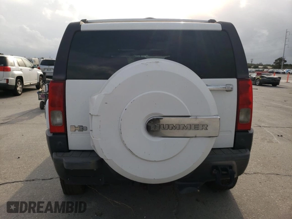 2007 Hummer H3 SUV with VIN 5GTDN13E078166376, listed as a Copart auction lot 78724824 with 0 mi miles and Salvage Title. Bid and sale history available at carsss.com. Image 6.