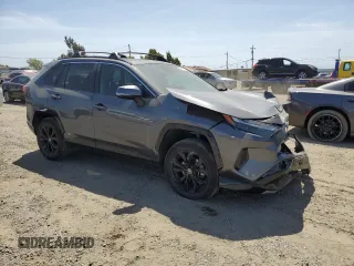 2022 Toyota RAV4 Hybrid SE with VIN 4T3T6RFV1NU068605, listed as a Copart auction lot 53846785 with 51,627 mi miles and Salvage title. Bid and sale history available at DreamBid. Image 4.