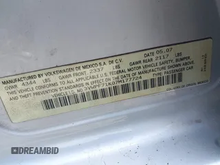 2007 Volkswagen Jetta 2.5 с VIN 3VWPF71K07M177724, выставлен на аукционе IAAI как лот 42377729 с пробегом 169 173 миль миль и . История ставок и продаж доступна на DreamBid. Изображение 9.
