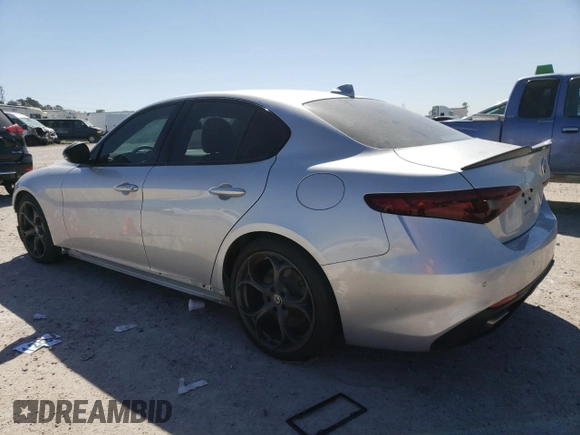2018 Alfa Romeo Giulia Ti Sport with VIN ZARFAECN8J7568961, listed as a Copart auction lot 40766043 with 24,794 mi miles. Bid and sale history available at carsss.com. Image 2.