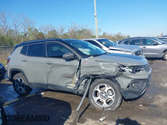 2022 Jeep Compass Trailhawk z VIN 3C4NJDDBXNT108822, wystawiony jako IAAI lot #41158116 z przebiegiem 41 368 mil mil oraz . Historia ofert i sprzedaży dostępna na DreamBid. Obrazek 13.
