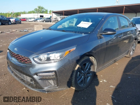 2021 Kia Forte GT-Line with VIN 3KPF34AD5ME282322, listed as a IAAI auction lot 42266008 with 57,572 mi miles and . Bid and sale history available at DreamBid. Image 2.
