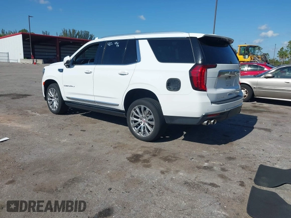 2023 GMC Yukon Denali with VIN 1GKS1DKL2PR303909, listed as a IAAI auction lot 42018679 with 65,532 mi miles. Bid and sale history available at carsss.com. Image 3.