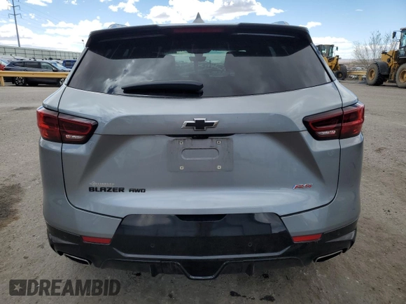 2023 Chevrolet Blazer RS with VIN 3GNKBKRS9PS222081, listed as a Copart auction lot 48617805 with 52,079 mi miles and Salvage title. Bid and sale history available at DreamBid. Image 6.