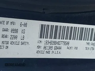 2008 Dodge Caliber SE with VIN 1B3HB28BX8D779508, listed as a IAAI auction lot 40913838 with Not Provided miles and . Bid and sale history available at DreamBid. Image 9.
