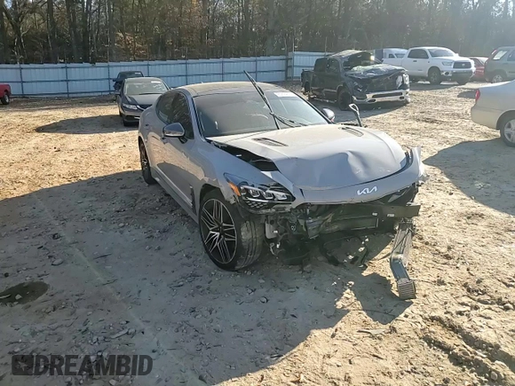 2022 Kia Stinger GT1 with VIN KNAE45LC3N6111026, listed as a Copart auction lot 85894634 with 62,011 mi miles and Salvage Title. Bid and sale history available at DreamBid. Image 10.