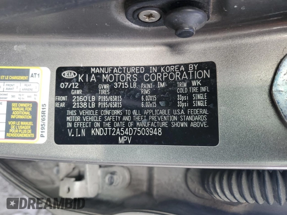 2013 Kia Soul with VIN KNDJT2A54D7503948, listed as a Copart auction lot 48200455 with 156,532 mi miles and Salvage Title. Bid and sale history available at carsss.com. Image 15.