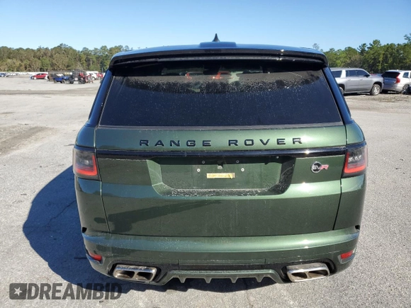 2020 Land Rover Range Rover Sport SVR with VIN SALWZ2RE2LA742059, listed as a Copart auction lot 75480074 with 44,586 mi miles and Salvage Title. Bid and sale history available at carsss.com. Image 6.