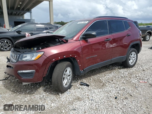 2021 Jeep Compass Freedom with VIN 3C4NJDAB5MT599920, listed as a Copart auction lot 52577865 with 61,963 mi miles and Non Repairable. Bid and sale history available at carsss.com. Image 1.