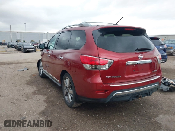 2014 Nissan Pathfinder SV with VIN 5N1AR2MN2EC615825, listed as a IAAI auction lot 41920321 with 167,506 mi miles. Bid and sale history available at carsss.com. Image 3.