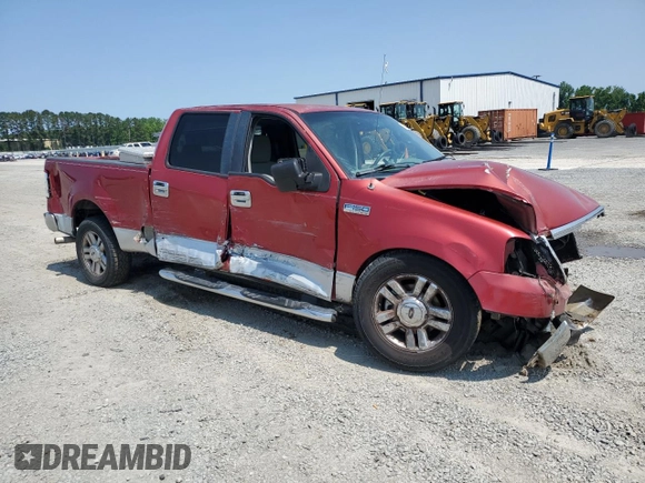 2008 Ford F-150 XLT with VIN 1FTPW12V48FA19252, listed as a Copart auction lot 59134935 with 214,004 mi miles and Salvage title. Bid and sale history available at DreamBid. Image 4.
