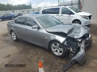 2008 BMW 5 Series 528i with VIN WBANU53528CT06591, listed as a Copart auction lot 64806784 with 208,345 mi miles and Salvage Title. Bid and sale history available at DreamBid. Image 4.