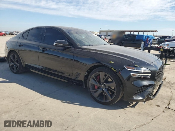 2022 Genesis G70 3.3T z VIN KMTG54TE0NU103581, wystawiony jako Copart lot #46139865 z przebiegiem 43 493 mil mil oraz Szkoda całkowita • Salvage title. Historia ofert i sprzedaży dostępna na DreamBid. Obrazek 4.