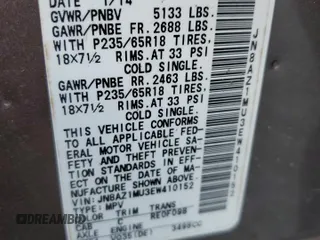 2014 Nissan Murano SV with VIN JN8AZ1MU3EW410152, listed as a Copart auction lot 52364445 with 138,198 mi miles and Salvage Title. Bid and sale history available at carsss.com. Image 14.