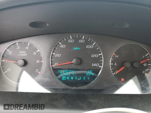 2009 Chevrolet Impala LT with VIN 2G1WT57K491112915, listed as a Copart auction lot 54559825 with 87,602 mi miles and Salvage Title. Bid and sale history available at DreamBid. Image 9.