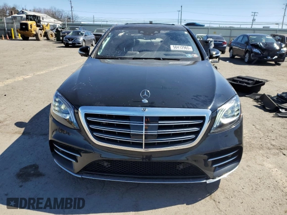 2020 Mercedes-Benz S 560 with VIN WDDUG8GB8LA502374, listed as a Copart auction lot 50412965 with 59,859 mi miles and Salvage Title. Bid and sale history available at carsss.com. Image 5.