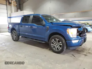 2022 Ford F-150 XL with VIN 1FTEW1EP4NFB79809, listed as a Copart auction lot 49792665 with 83,955 mi miles and Salvage Title. Bid and sale history available at carsss.com. Image 4.