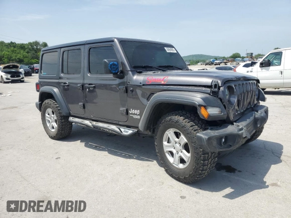 2020 Jeep Wrangler Unlimited Sport S z VIN 1C4HJXDG1LW340016, wystawiony jako Copart lot #56994965 z przebiegiem 38 259 mil mil oraz Szkoda całkowita • Salvage title. Historia ofert i sprzedaży dostępna na DreamBid. Obrazek 4.