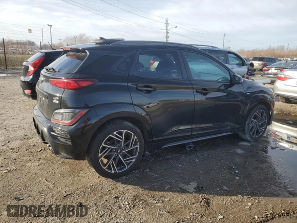 2022 Hyundai Kona N Line with VIN KM8K3CA31NU826992, listed as a Copart auction lot 84766394 with 30,318 mi miles and Salvage Title. Bid and sale history available at carsss.com. Image 3.