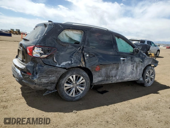 2020 Nissan Pathfinder S with VIN 5N1DR2AM2LC642044, listed as a Copart auction lot 54240045 with 36,484 mi miles and Salvage title. Bid and sale history available at DreamBid. Image 3.