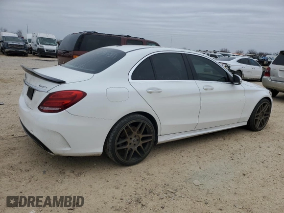2015 Mercedes-Benz C-Class C 400 with VIN 55SWF6GB5FU034186, listed as a Copart auction lot 46135635 with 140,667 mi miles and Clean Title. Bid and sale history available at carsss.com. Image 3.