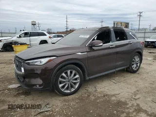 2020 Infiniti QX50 ESSENTIAL with VIN 3PCAJ5M38LF110772, listed as a Copart auction lot 44136245 with 0 mi miles and Salvage Title. Bid and sale history available at carsss.com. Image 1.