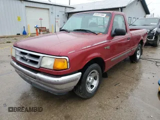 1995 Ford Ranger Splash with VIN 1FTCR10X7SPA51933, listed as a Copart auction lot 81237154 with 217,302 mi miles and Salvage Title. Bid and sale history available at carsss.com. Image 1.