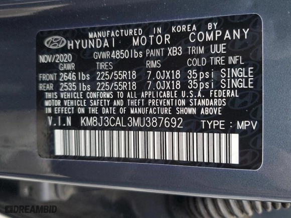 2021 Hyundai Tucson Limited with VIN KM8J3CAL3MU387692, listed as a Copart auction lot 80931304 with 25,583 mi miles and Salvage Title. Bid and sale history available at carsss.com. Image 14.