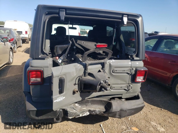 2023 Jeep Wrangler Sport with VIN 1C4HJXDN1PW701944, listed as a Copart auction lot 69973104 with 24,733 mi miles and Salvage Title. Bid and sale history available at DreamBid. Image 6.