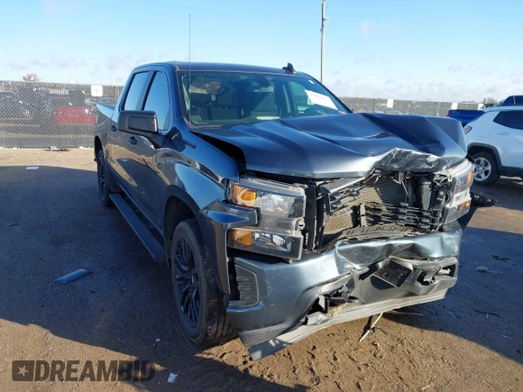 2020 Chevrolet Silverado 1500 Custom with VIN 1GCPWBEH4LZ351887, listed as a IAAI auction lot 41081052 with 57,003 mi miles. Bid and sale history available at carsss.com. Image 1.