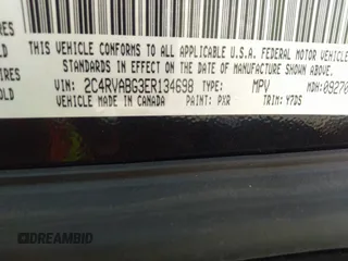 2014 Volkswagen Routan SE with VIN 2C4RVABG3ER134698, listed as a IAAI auction lot 41796736 with 110,282 mi miles and . Bid and sale history available at DreamBid. Image 9.