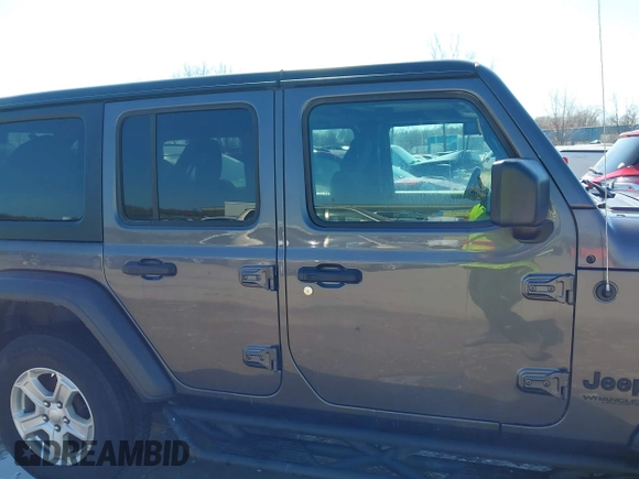 2022 Jeep Wrangler Unlimited Willys with VIN 1C4HJXDN1NW144112, listed as a IAAI auction lot 41867571 with 63,876 mi miles and . Bid and sale history available at DreamBid. Image 14.