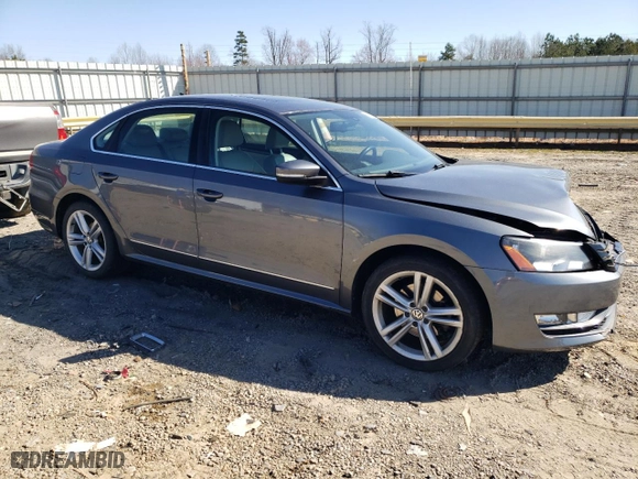 2014 Volkswagen Passat SEL Premium with VIN 1VWCS7A3XEC074389, listed as a Copart auction lot 48325795 with 117,875 mi miles and Salvage Title. Bid and sale history available at carsss.com. Image 4.