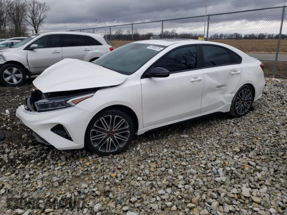 2023 Kia Forte GT with VIN 3KPF44AC4PE592342, listed as a Copart auction lot 47806575 with 35,035 mi miles and Salvage Title. Bid and sale history available at carsss.com. Image 1.