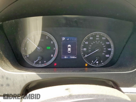 2015 Hyundai Sonata SE z VIN 5NPE24AF0FH004426, wystawiony jako Copart lot #57031915 z przebiegiem 73 493 mil mil oraz Szkoda całkowita • Salvage title. Historia ofert i sprzedaży dostępna na DreamBid. Obrazek 9.