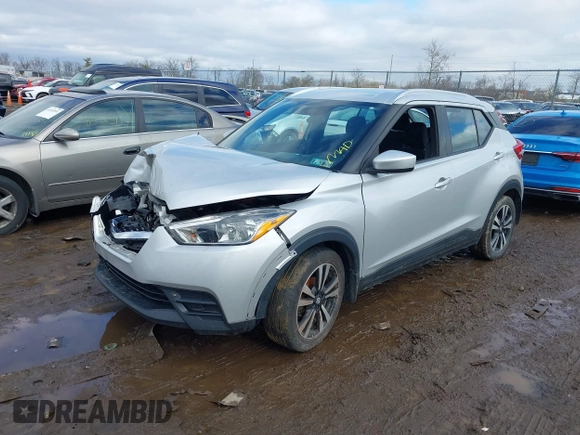 2018 Nissan Kicks S with VIN 3N1CP5CU6JL536379, listed as a IAAI auction lot 41523736 with 110,621 mi miles. Bid and sale history available at carsss.com. Image 2.