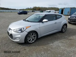 2017 Hyundai Veloster Value Edition with VIN KMHTC6AD9HU307983, listed as a Copart auction lot 49833545 with 120,537 mi miles and Salvage Title. Bid and sale history available at carsss.com. Image 1.