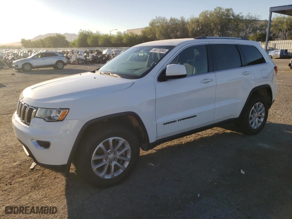 2021 Jeep Grand Cherokee Laredo X with VIN 1C4RJFAG2MC569455, listed as a Copart auction lot 66375044 with 57,943 mi miles and Salvage Title. Bid and sale history available at carsss.com. Image 1.