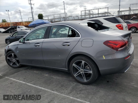 2021 Mercedes-Benz A 220 with VIN W1K3G4EB8MJ296420, listed as a Copart auction lot 55808815 with 157,547 mi miles and Salvage title. Bid and sale history available at DreamBid. Image 2.