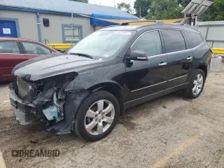 2016 Chevrolet Traverse LTZ z VIN 1GNKRJKDXGJ179566, wystawiony jako Copart lot #59363505 z przebiegiem 126 336 mil mil oraz Szkoda całkowita • Salvage title. Historia ofert i sprzedaży dostępna na DreamBid. Obrazek 1.