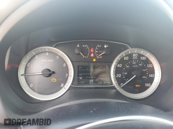 2015 Nissan Sentra SR with VIN 3N1AB7AP0FL674182, listed as a Copart auction lot 55870615 with 75,678 mi miles and Clean Title. Bid and sale history available at DreamBid. Image 9.