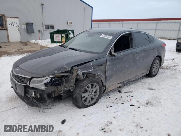 2019 Kia Optima LX with VIN 5XXGT4L39KG285558, listed as a Copart auction lot 87632155 with 199,665 mi miles and Salvage Title. Bid and sale history available at carsss.com. Image 1.