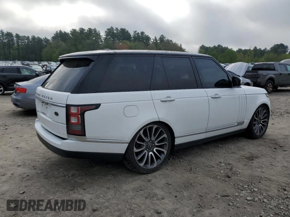 2014 Land Rover Range Rover Supercharged Autobiography with VIN SALGV2TF0EA176021, listed as a Copart auction lot 56179935 with 138,467 mi miles and Clean title. Bid and sale history available at DreamBid. Image 3.